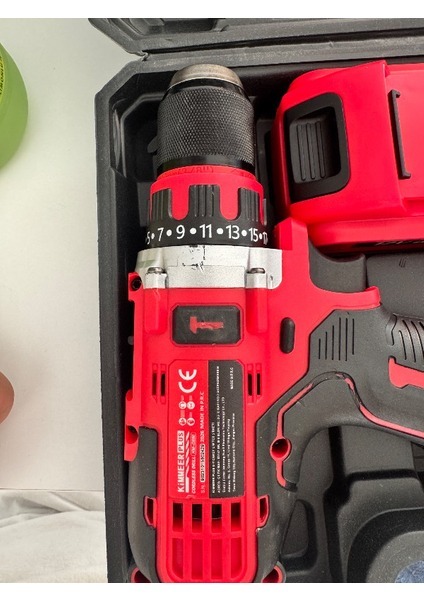 12V 1.5 Ah Metal Şanzıman Çift Akülü Şarjlı 24 Parça Akülü Vidalama Matkap